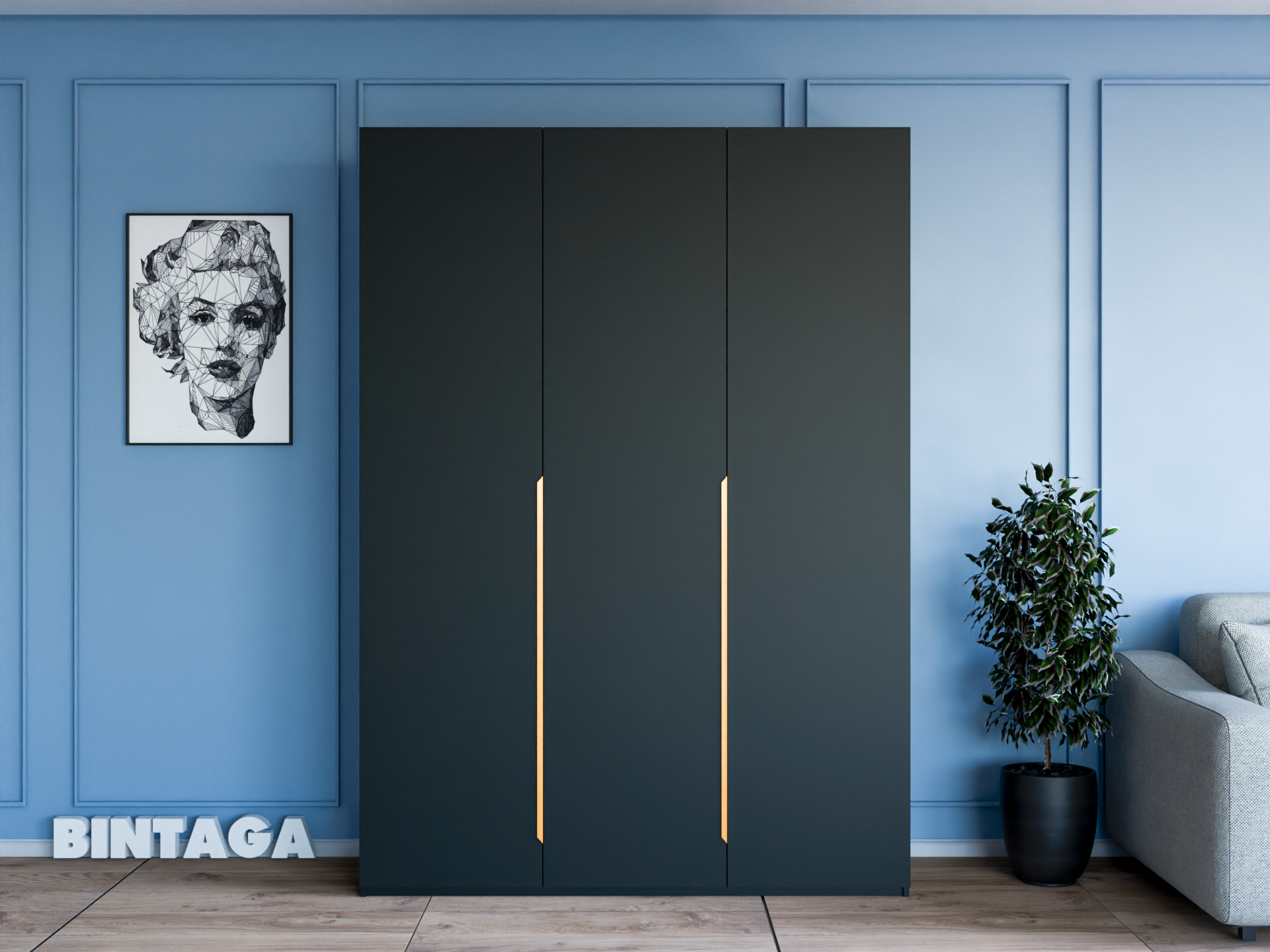 Пакс Альхейм 13 black (gold) ИКЕА (IKEA) изображение товара